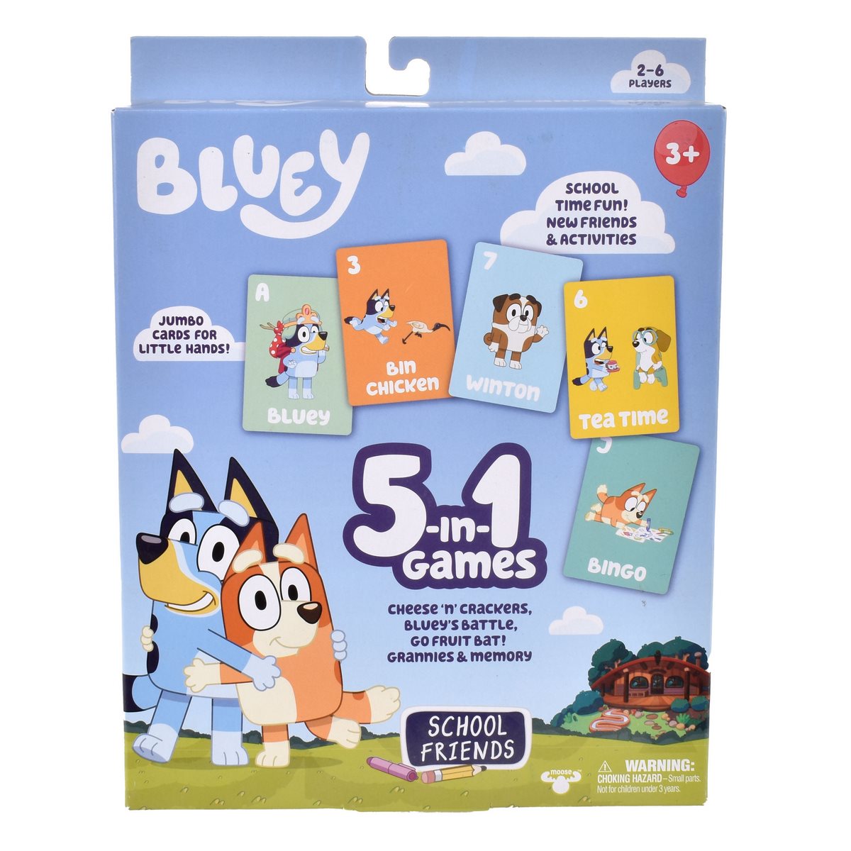 Juego de cartas 5 en 1 Bluey