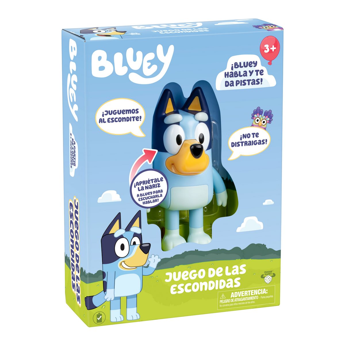 Figura Bluey esconde y encuentra electrónica de 15 cms