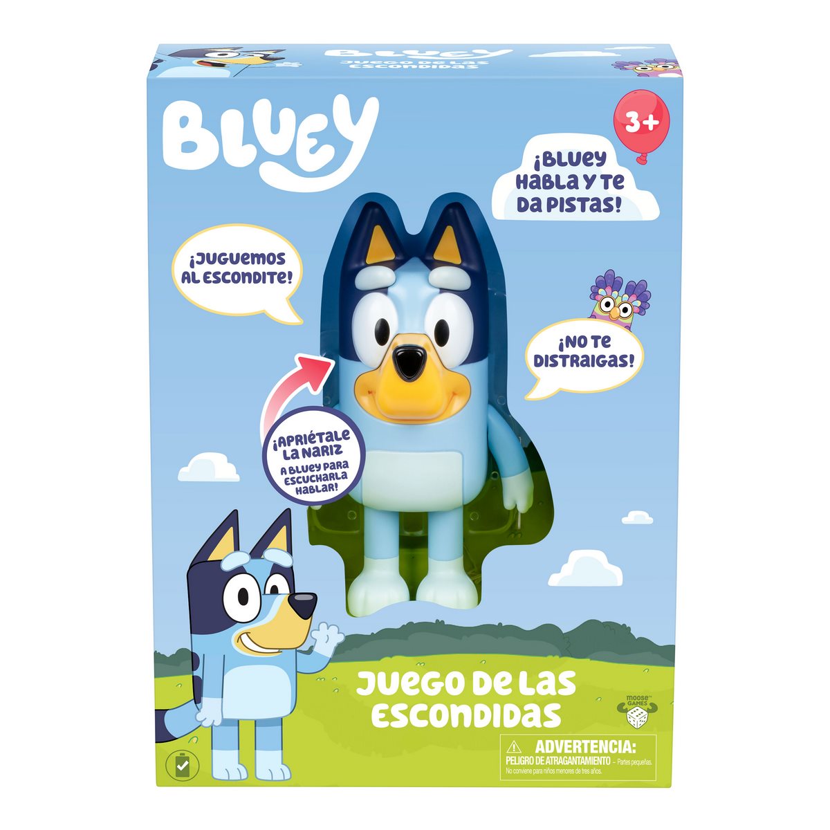Figura Bluey esconde y encuentra electrónica de 15 cms