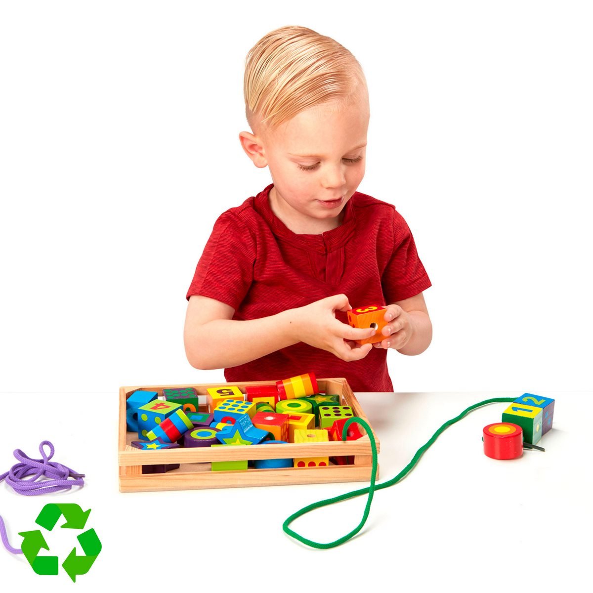 Juego De Encaje De Madera Con Cordones Melissa & Doug