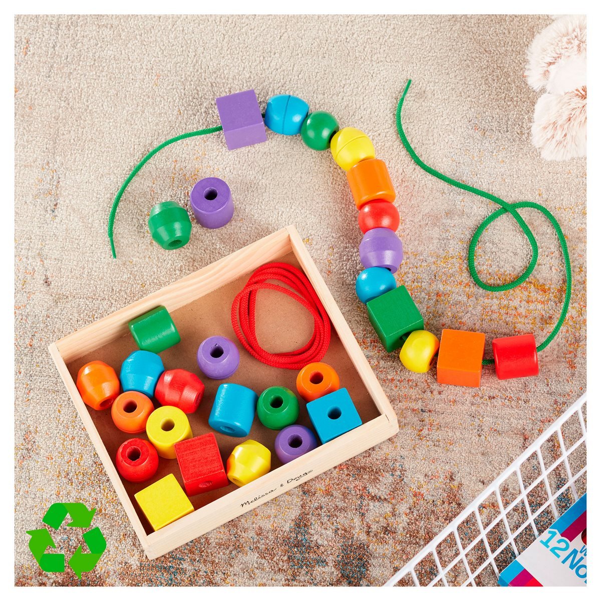 Juego Básico De Encaje De Madera Con Cordones Melissa & Doug