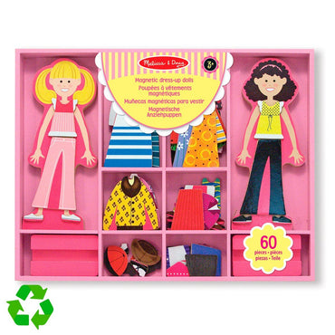 Muñecas De Madera Magneticas Para Vestir Con 60 Piezas Melissa & Doug