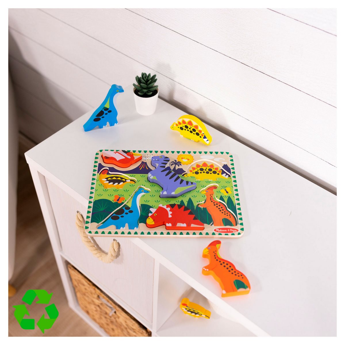 Puzzle Encaje De Madera 3D Melissa & Doug - Dinosaurios