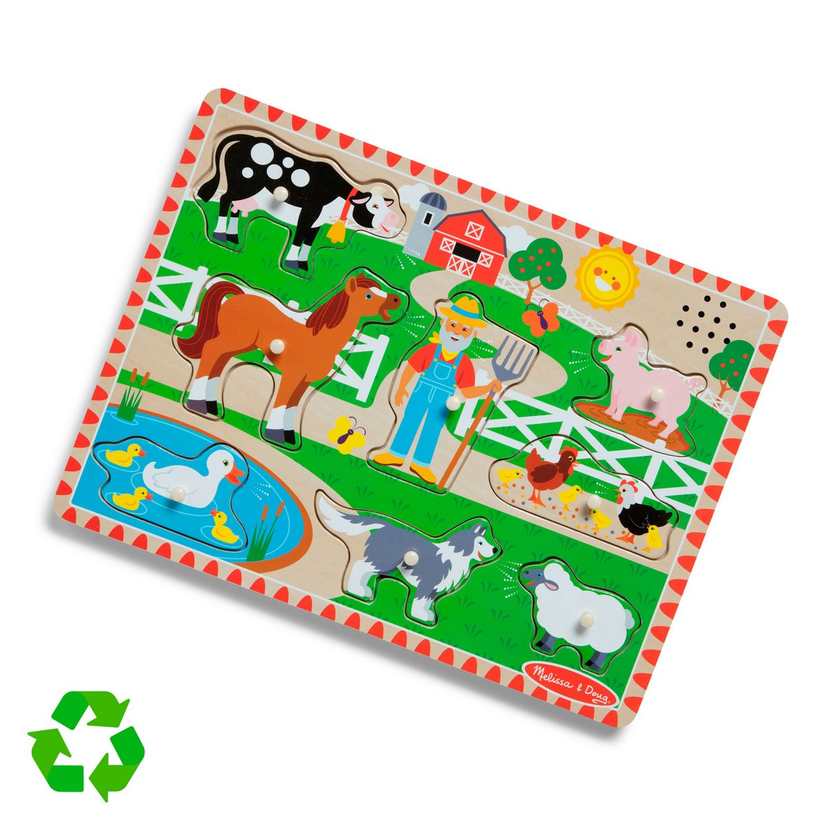 Puzzle Encaje De Madera La Granja Con Sonido Melissa & Doug
