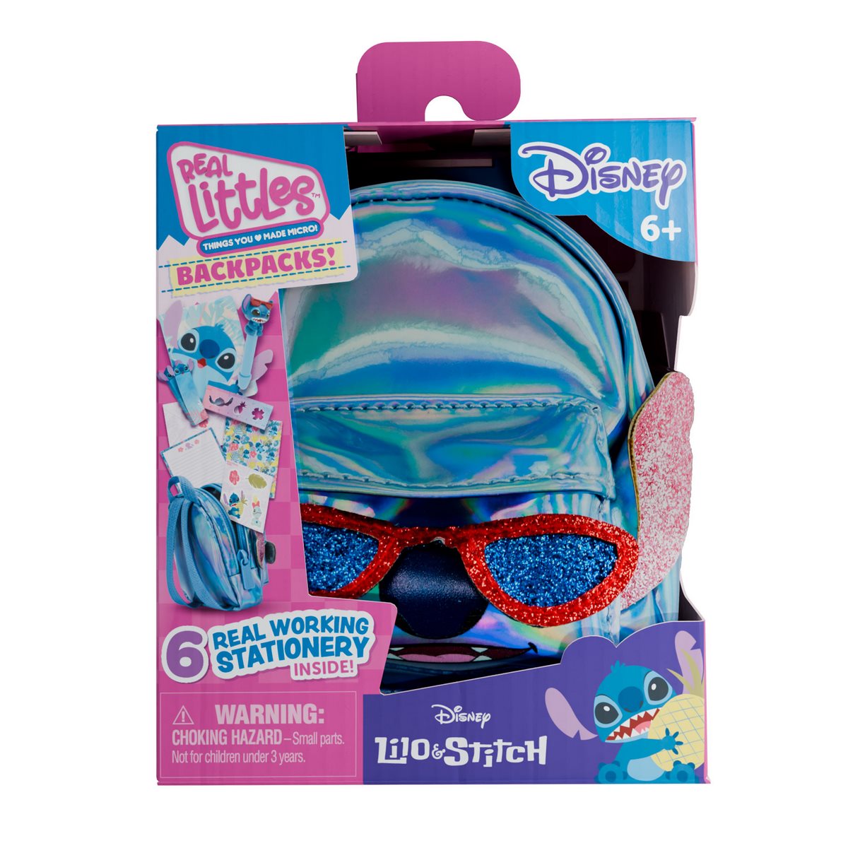 Mini Mochila Stitch Con Accesorios Real Littles