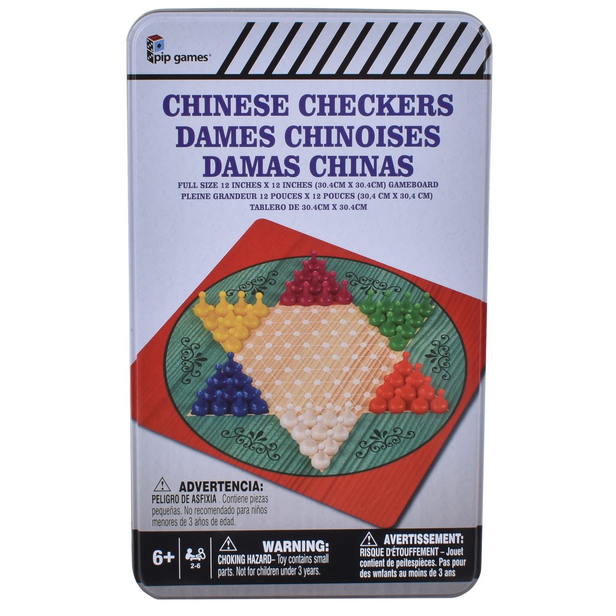 Juego De Mesa Tablero Chino En Caja Metálica