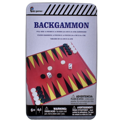 Juego Backgammon En Caja Metálica