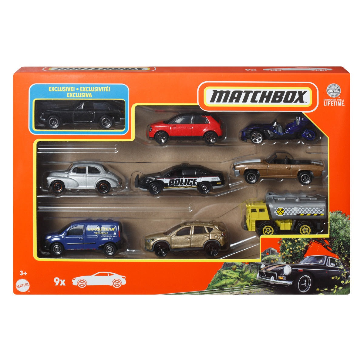 Matchbox Paquete De 9 Autos Basicos - Byrd Farms