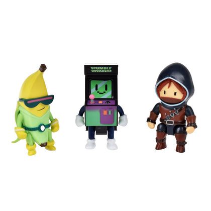 Pack 3 Figuras 8 Cms Articuladas Stumble Guys - Stumble Invaders