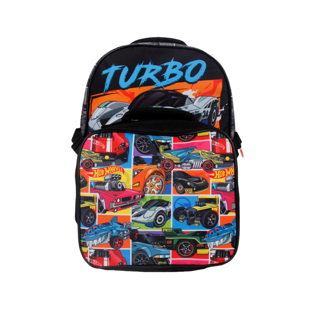 Mochila Con Lonchera Hotwheels