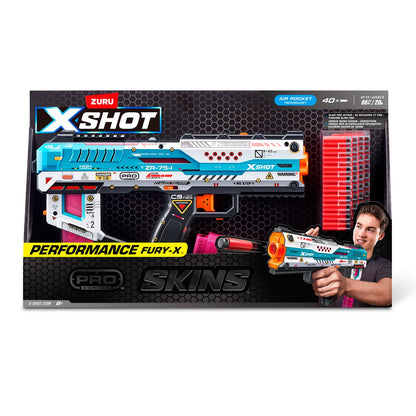 Lanza Dardos Skins Pro Series Fury-X Blaster Con 40 Dardos X-Shot