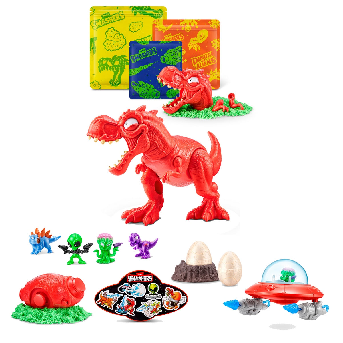 Huevo Smashers Dinosaurios V/S Aliens De Zuru