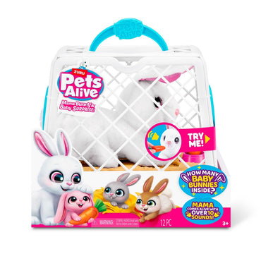 Mama Y Bebe Conejo Sorpresa Pets Alive De Zuru