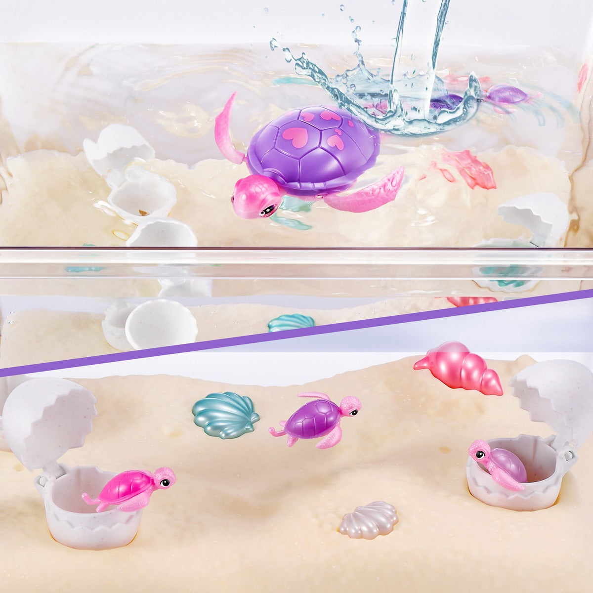 Mamá Y Bebe Tortuga Sorpresa Pets Alive De Zuru