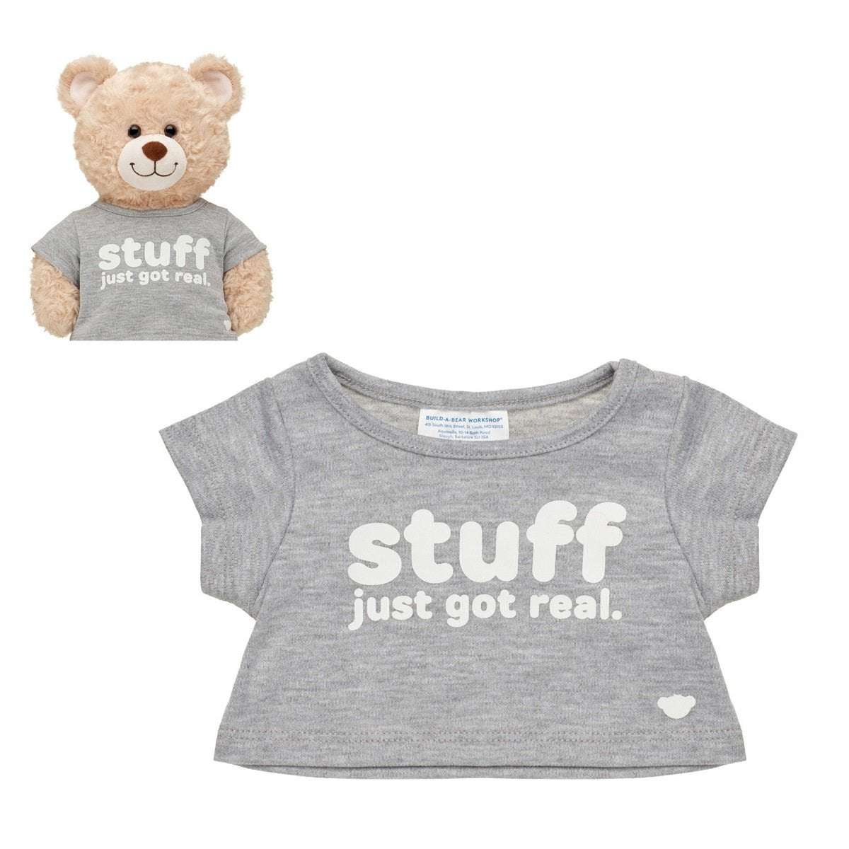 Polera Gris Stuff Build-A-Bear