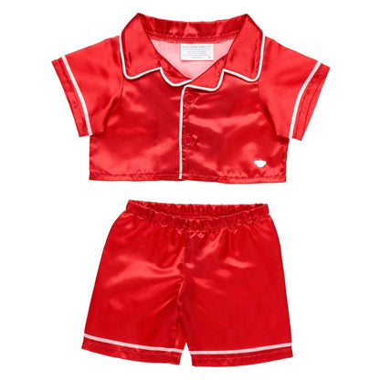 Pijama Satin Rojo Build-A-Bear