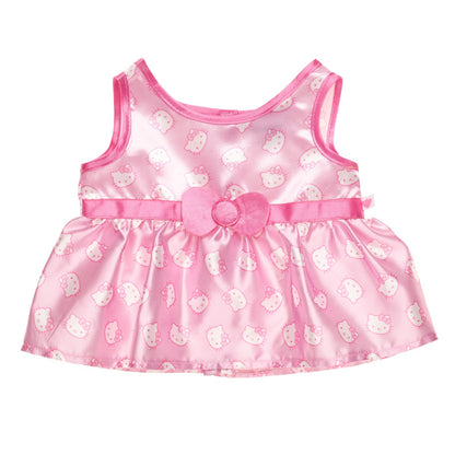 Vestido Satin Rosa Hello Kitty Sanrio Build-A-Bear