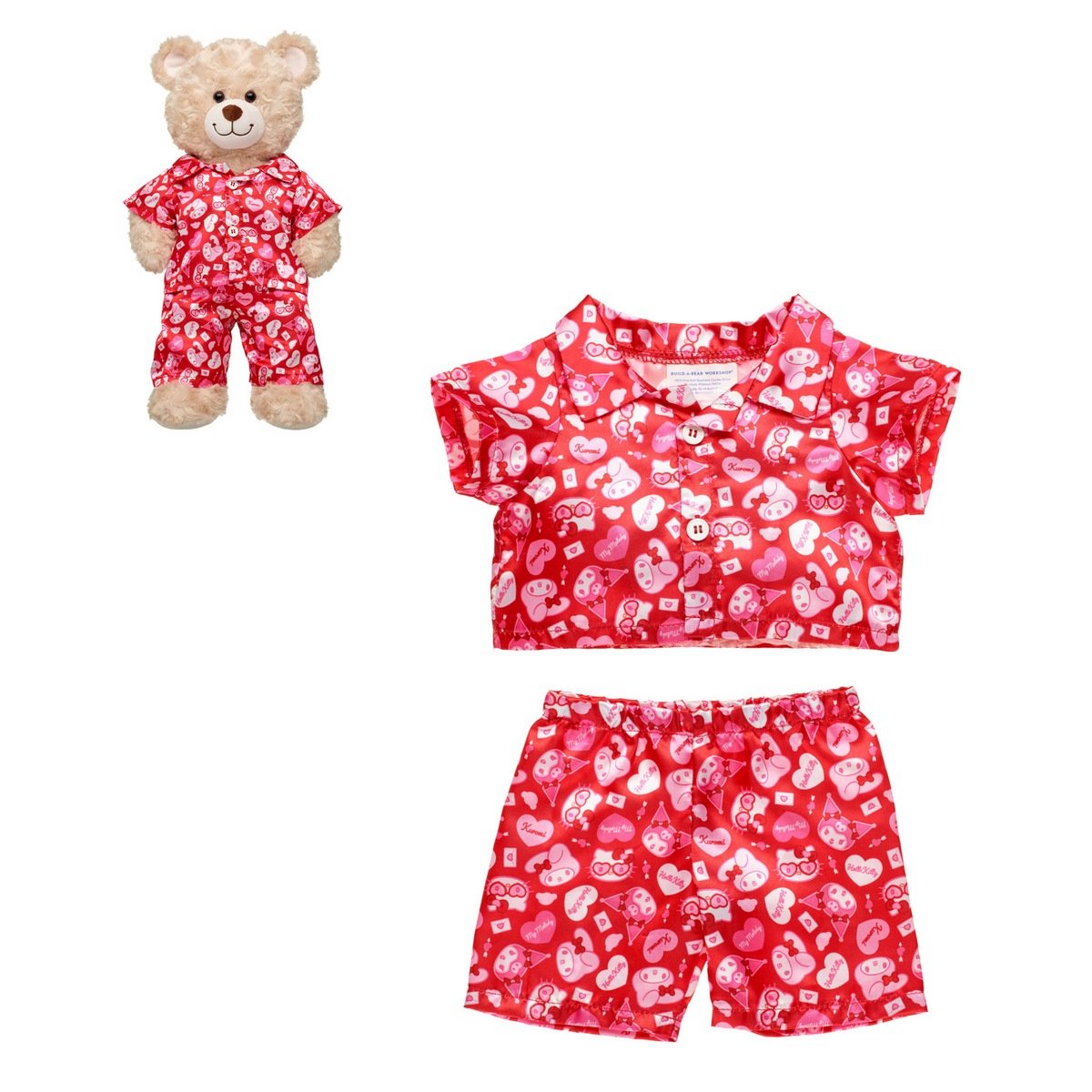 Pijama Rosa Hello Kitty Sanrio Build-A-Bear