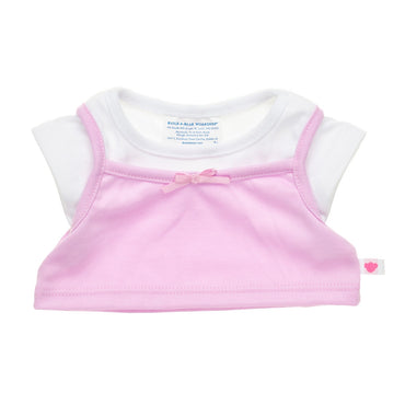 Polera Blanca Con Rosa Build-A-Bear