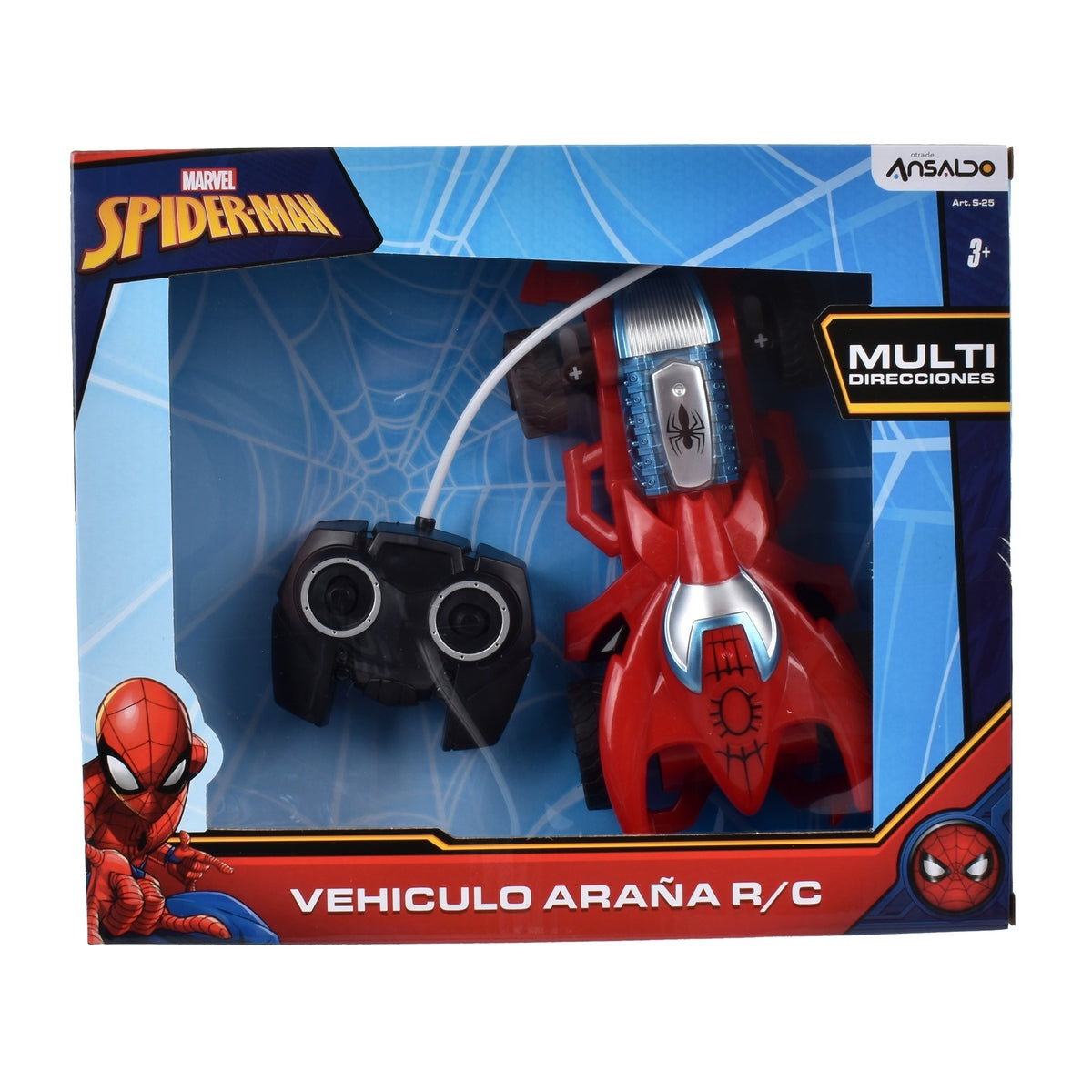 Vehículo Forma Araña Radio Controlado De 20 Cms Spiderman