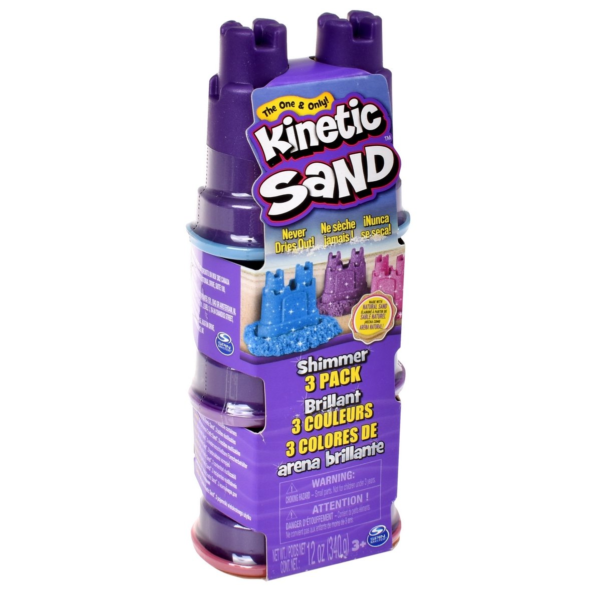 Pack 3 Mini Castillos Con 120 Gramos De Arena Kinetic Sand