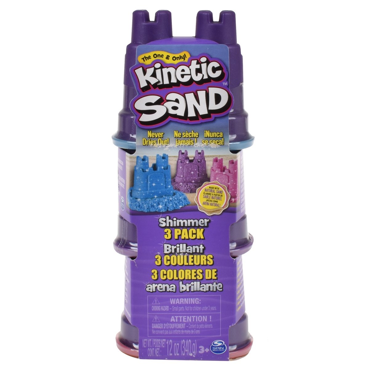 Pack 3 Mini Castillos Con 120 Gramos De Arena Kinetic Sand