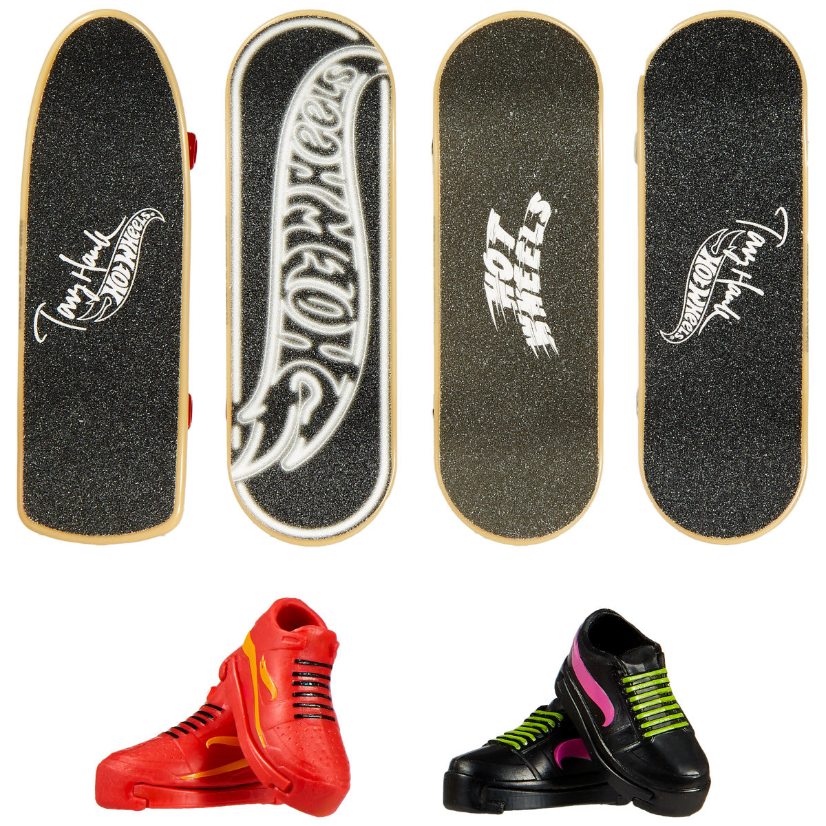 Hot Wheels Skate Multipack De Patinetas Con Tenis - Paquete De Skate Con Estilo