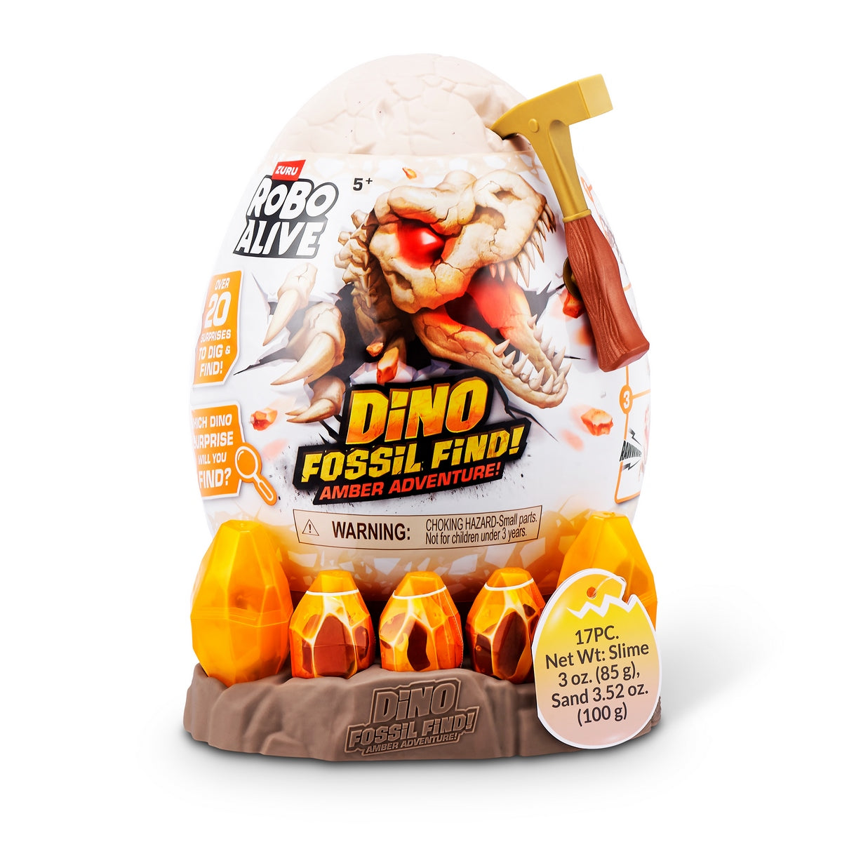 Huevo Robo Alive Con Fosil De Dinosaurio De Zuru