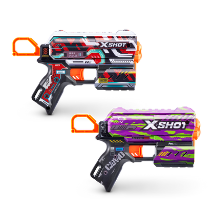 Pack 2 Lanza Dardos Flux Skins Con 16 Dardos X-Shot