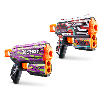 Pack 2 Lanza Dardos Flux Skins Con 16 Dardos X-Shot
