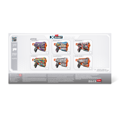 Pack 2 Lanza Dardos Flux Skins Con 16 Dardos X-Shot