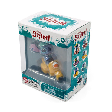 Vehiculo Con Figura Stitch Pullback - Stitch Motocicleta Amarilla