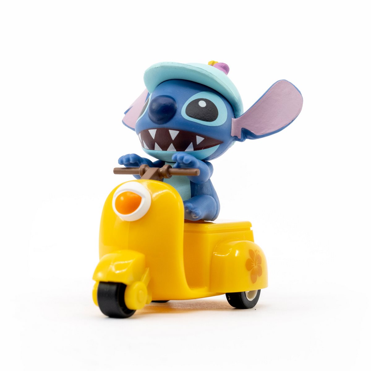 Vehiculo Con Figura Stitch Pullback - Stitch Motocicleta Amarilla
