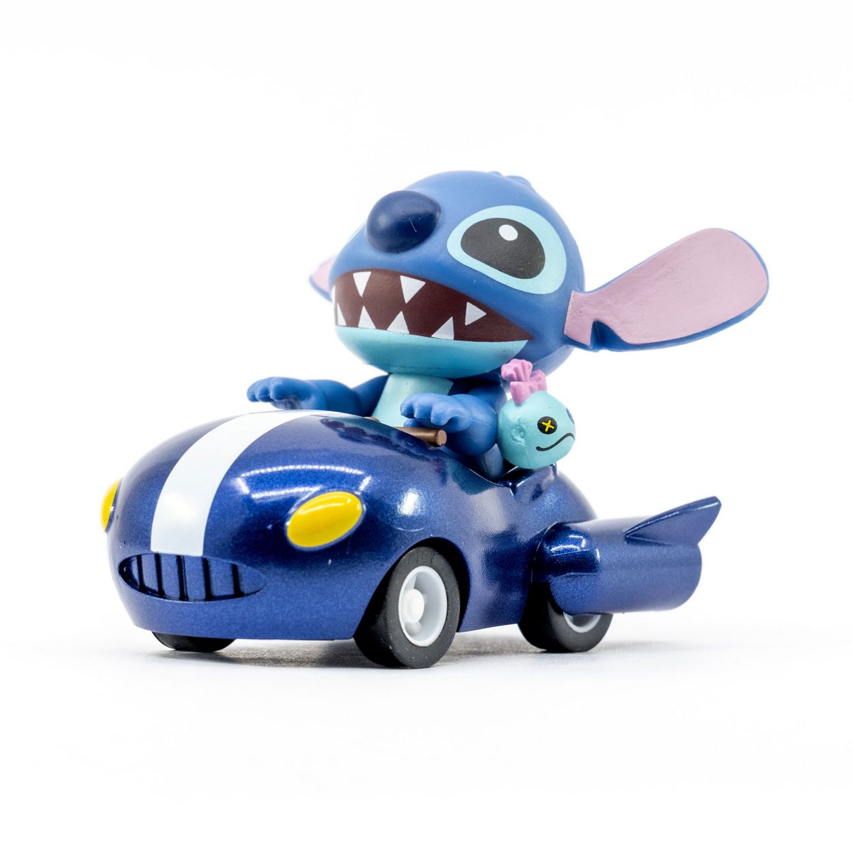 Vehiculo Con Figura Stitch Pullback - Stitch Automovil Azul