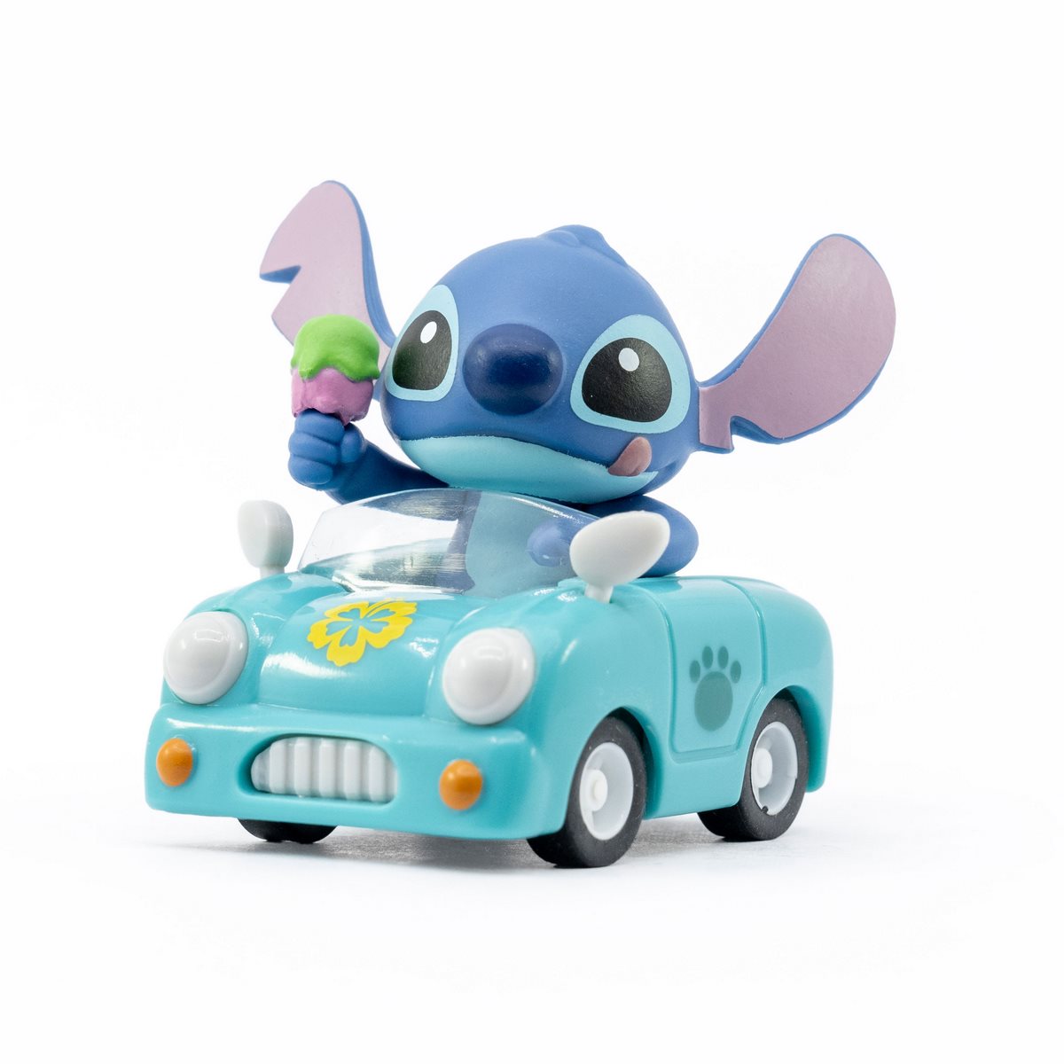 Vehiculo Con Figura Stitch Pullback - Stitch Automovil Celeste