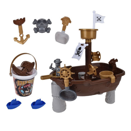 Set de Barco Pirata para Playa con 26 Accesorios