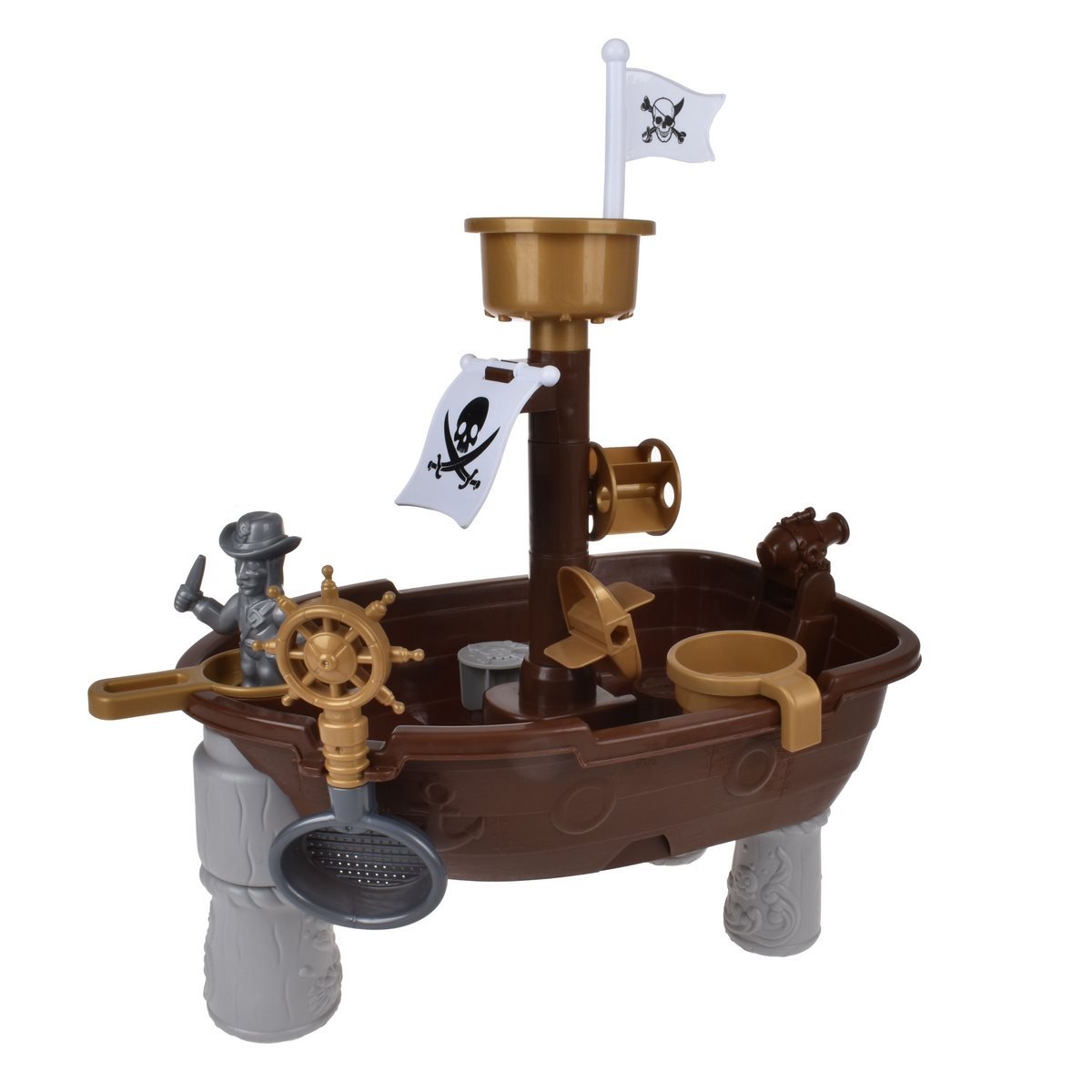 Set de Barco Pirata para Playa con 26 Accesorios