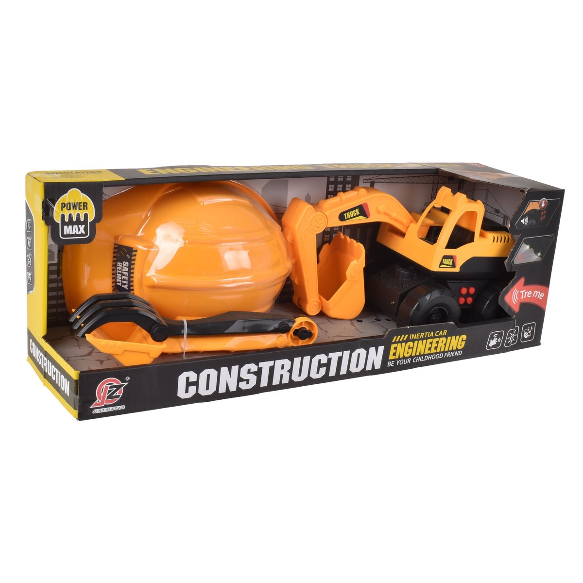 Maquina Retroexcabadora Con Casco Y Sonidos