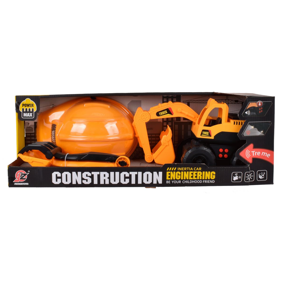 Maquina Retroexcabadora Con Casco Y Sonidos