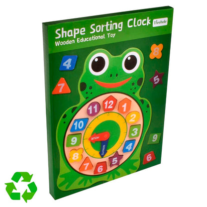 Reloj Rana De Madera Con Encaje