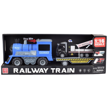 Tren Fricción Con Luces Sonido Y Remolque