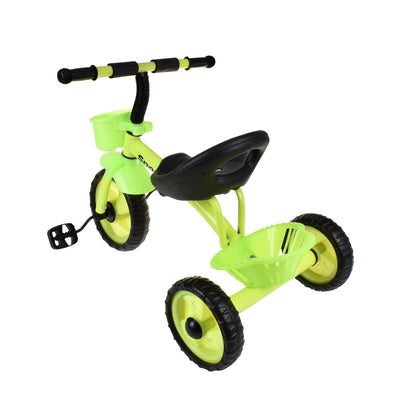 Triciclo Metalico Con Canasto Verde
