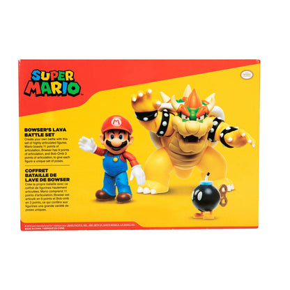 Playset Con Figura 6 Cm Browser Vs Mario Super Mario Nintendo