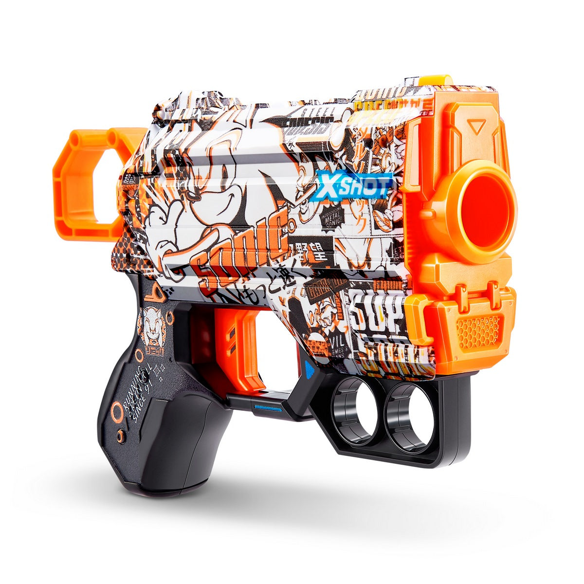 Lanza Dardos Skin Menace Sonic Con 8 Dardos X-Shot - Retro