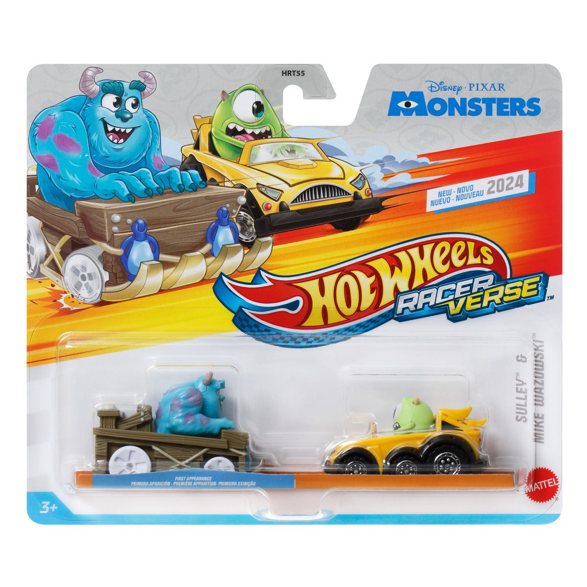 Hot Wheels Paquete Sorpresa De Dos Autos De Carrera - Sulley - Mike Wazowski