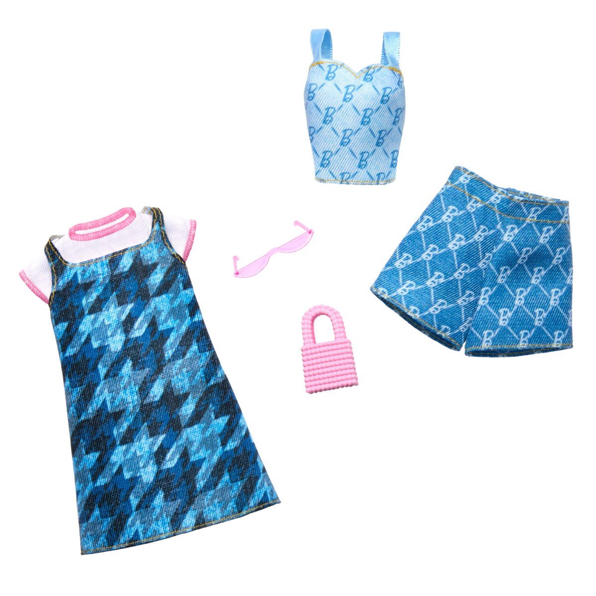 Barbie Accesorios Para Muñeca Paquete De 2 Looks - Conjunto Con Cartera Rosa