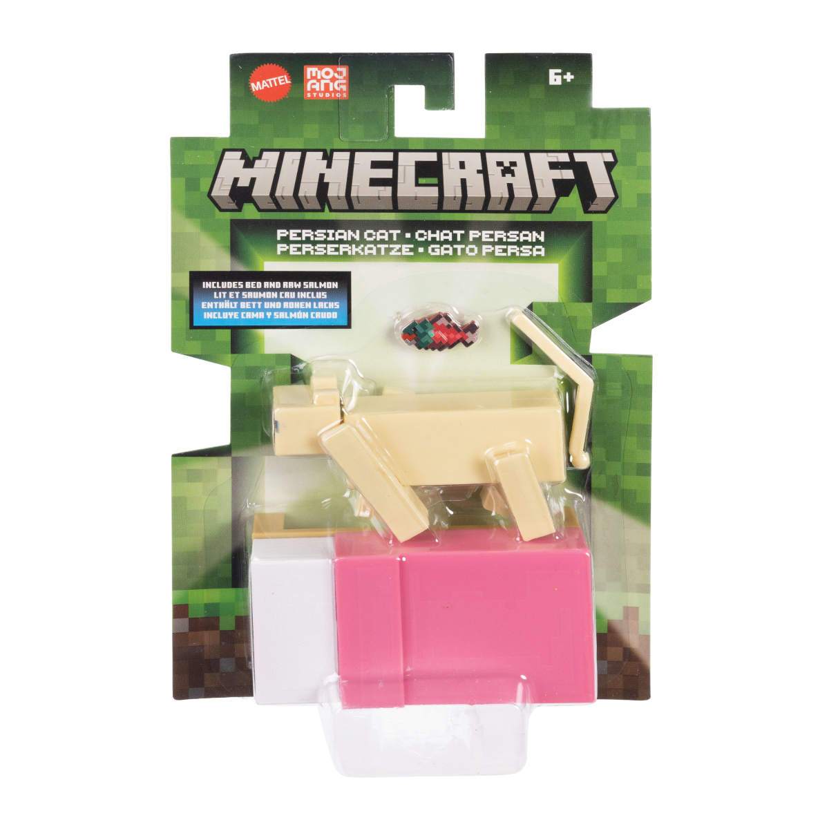 Minecraft Core Figura De 8Cm Con Crafting  Mattel - Gato Persa