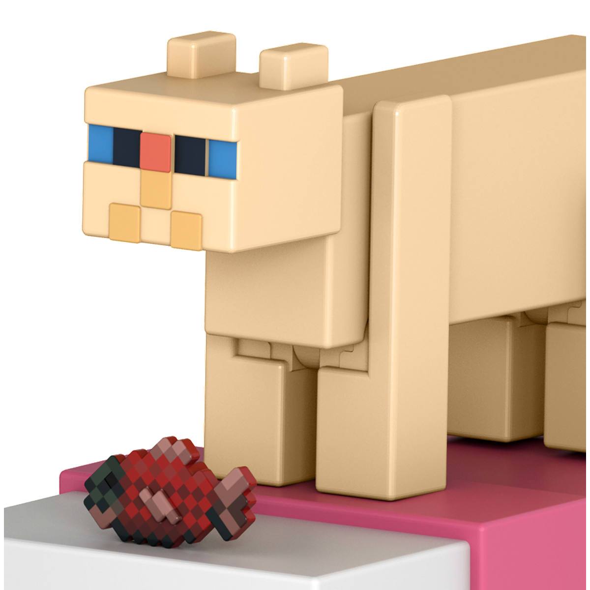 Minecraft Core Figura De 8Cm Con Crafting  Mattel - Gato Persa