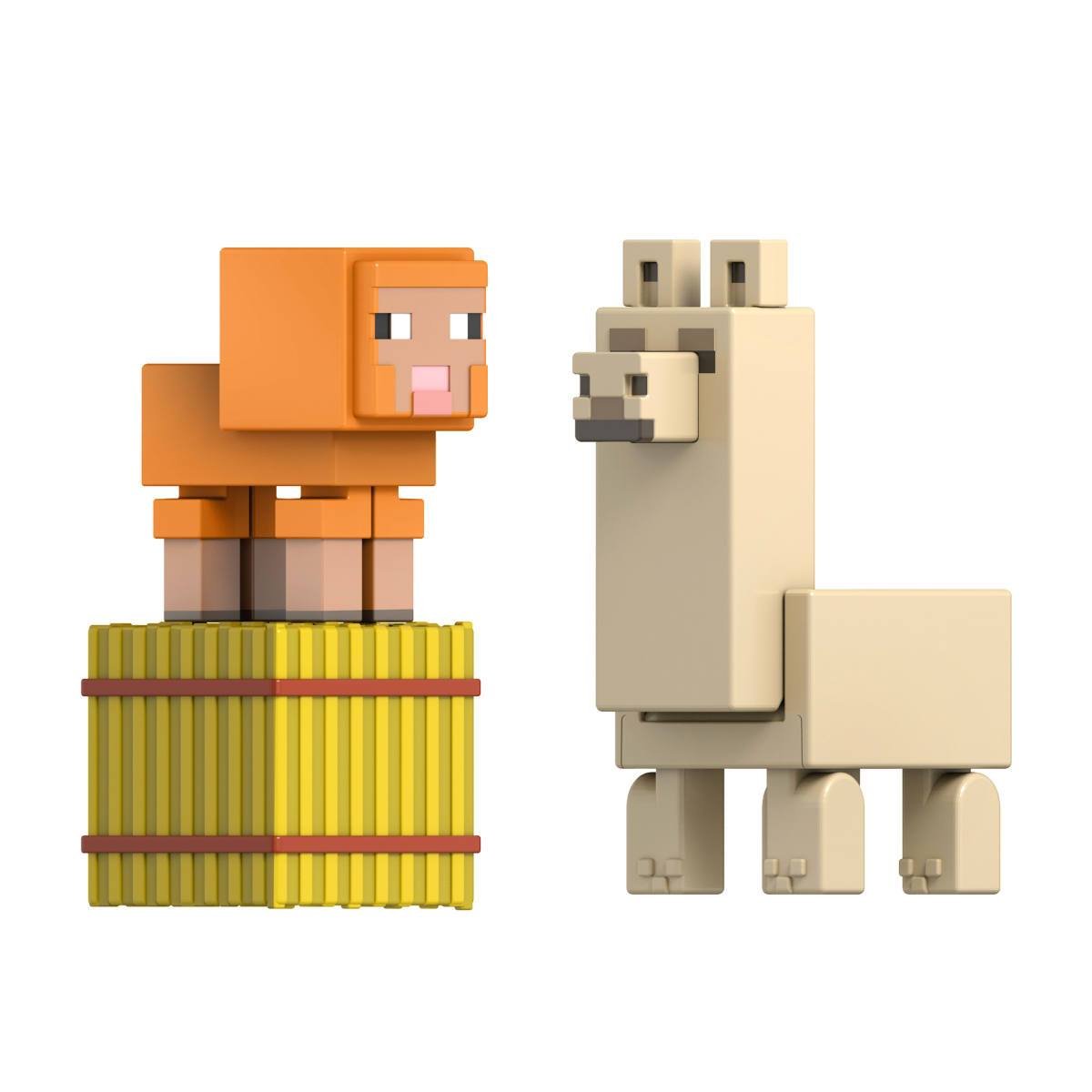 Minecraft Core Figura De 8Cm Con Crafting  Mattel - Pack De Animales Bebe