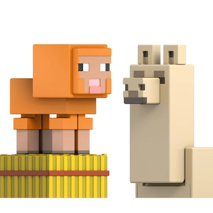 Minecraft Core Figura De 8Cm Con Crafting  Mattel - Pack De Animales Bebe